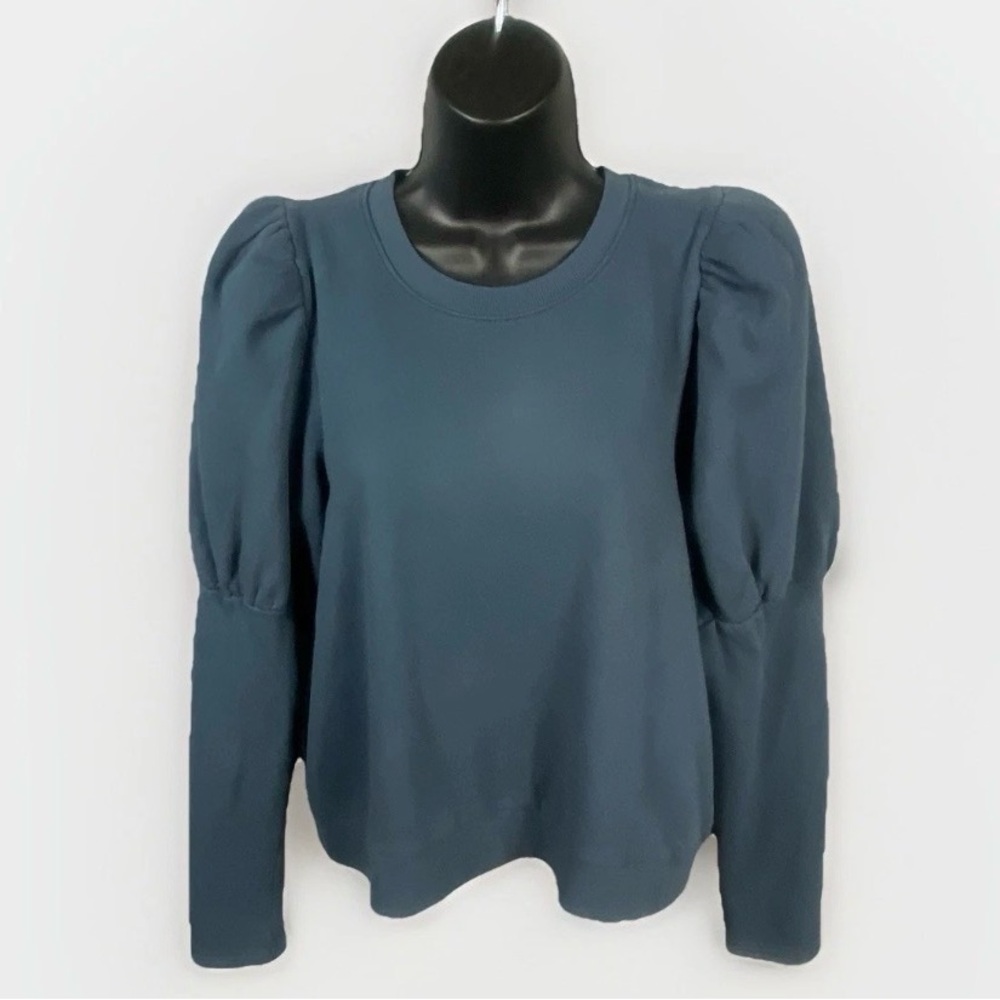 Nation LTD Joss Sweatshirt Women’s M Puff Sleeve Cozycore Comfy Casual - Picture 2 of 9